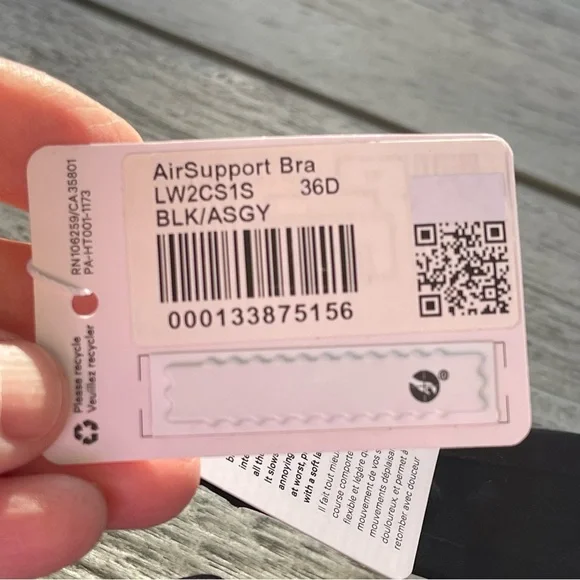 Lululemon Athletica Air Support Black Running Bra Size 36D NWT - Picture 2 of 7